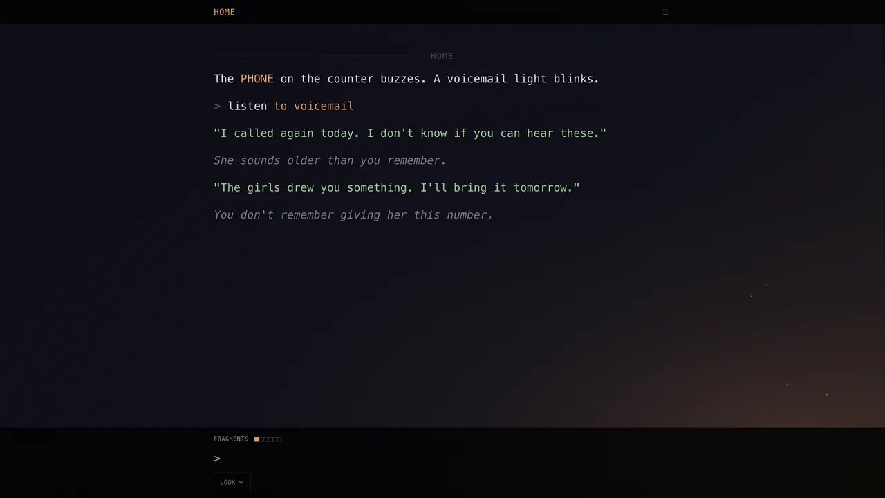 A voicemail interface. The voice sounds older than expected.